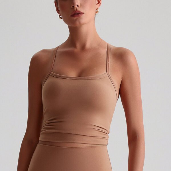 Naked-feel brushed yoga tank top