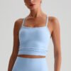 Naked-feel brushed yoga tank top