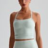 Naked-feel brushed yoga tank top