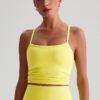 Naked-feel brushed yoga tank top