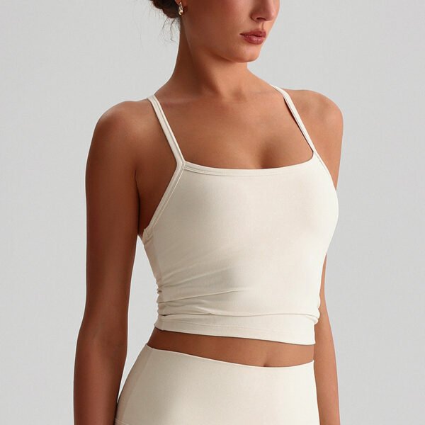 Naked-feel brushed yoga tank top