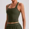 Brushed yoga tank top