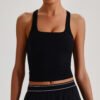 Brushed yoga tank top
