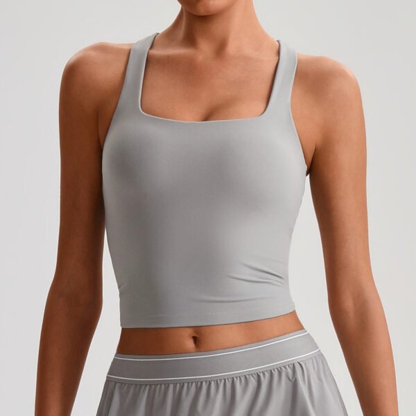 Brushed yoga tank top