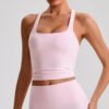 Brushed yoga tank top