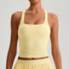Brushed yoga tank top