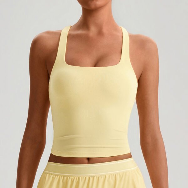 Brushed yoga tank top