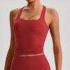 Brushed yoga tank top