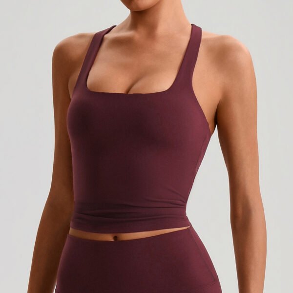 Brushed yoga tank top