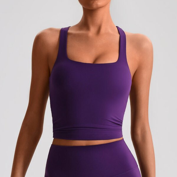Brushed yoga tank top