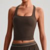 Brushed yoga tank top