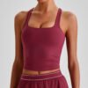 Brushed yoga tank top