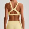 Shock-absorbing push-up yoga bra