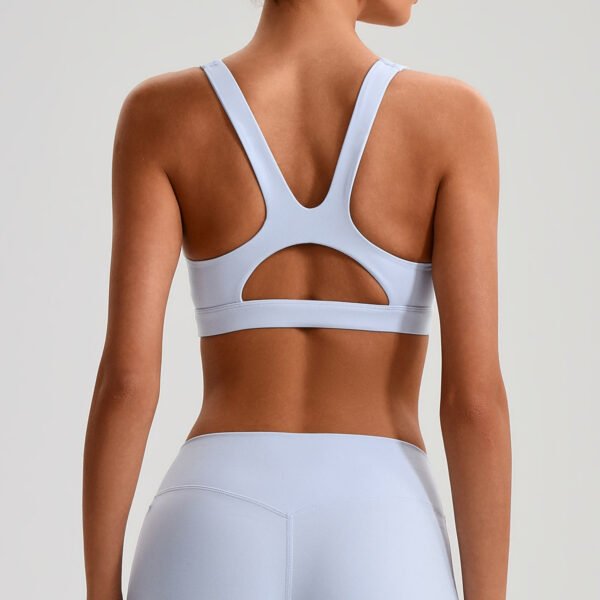 Shock-absorbing push-up yoga bra