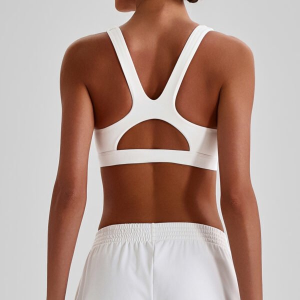 Shock-absorbing push-up yoga bra