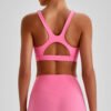 Shock-absorbing push-up yoga bra