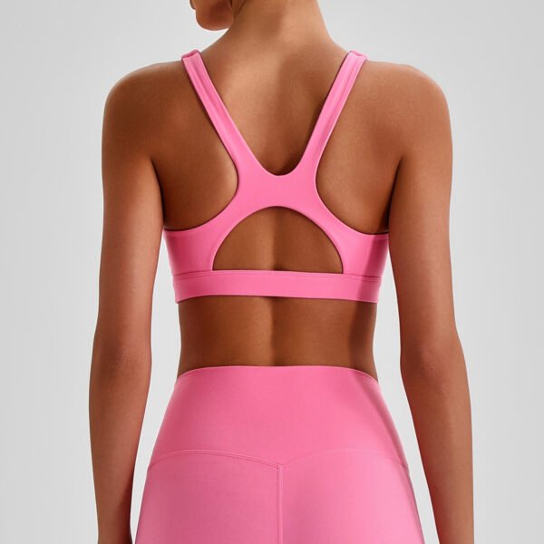 Shock-absorbing push-up yoga bra