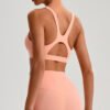 Shock-absorbing push-up yoga bra