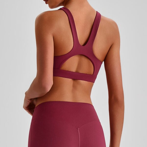 Shock-absorbing push-up yoga bra