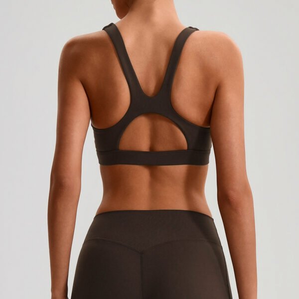 Shock-absorbing push-up yoga bra