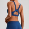 Shock-absorbing push-up yoga bra