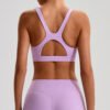 Shock-absorbing push-up yoga bra