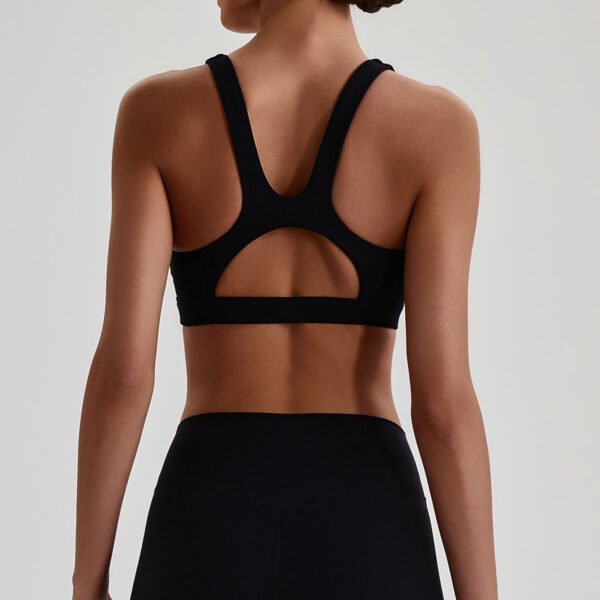 Shock-absorbing push-up yoga bra