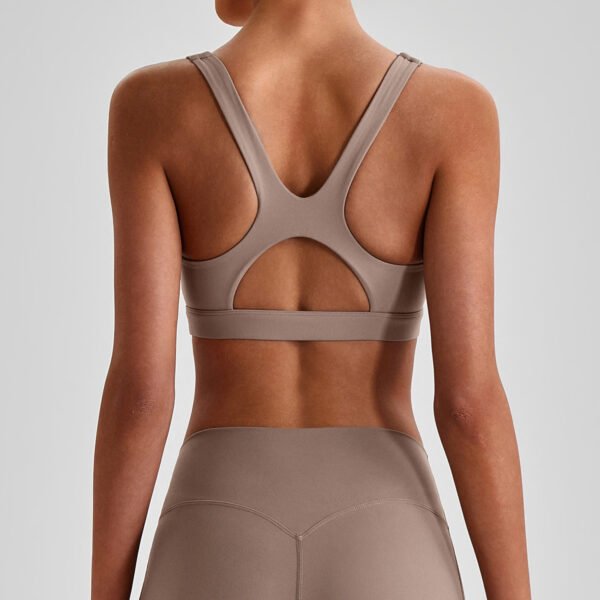 Shock-absorbing push-up yoga bra