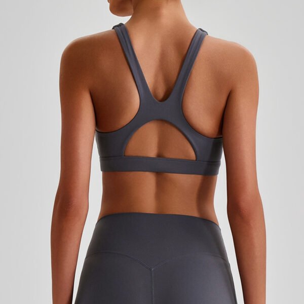 Shock-absorbing push-up yoga bra