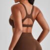 Shock-absorbing push-up yoga bra