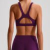 Shock-absorbing push-up yoga bra
