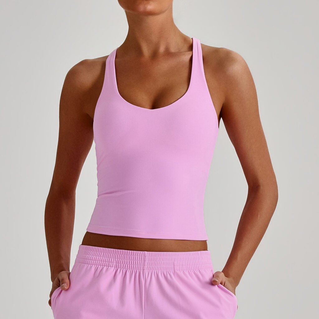 Naked-feel tight-fitting yoga tank top