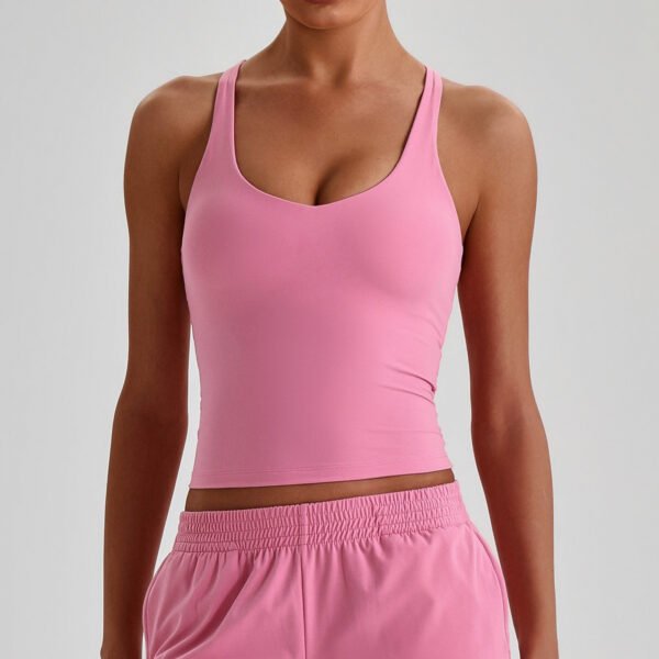 Naked-feel tight-fitting yoga tank top