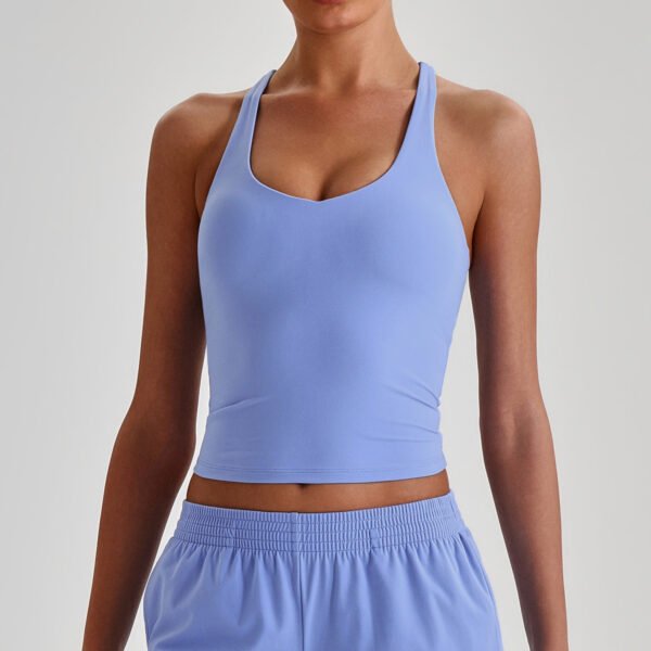 Naked-feel tight-fitting yoga tank top