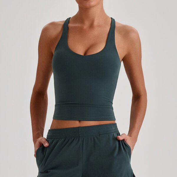 Naked-feel tight-fitting yoga tank top