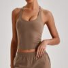 Naked-feel tight-fitting yoga tank top