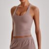 Naked-feel tight-fitting yoga tank top
