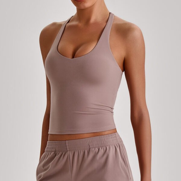 Naked-feel tight-fitting yoga tank top
