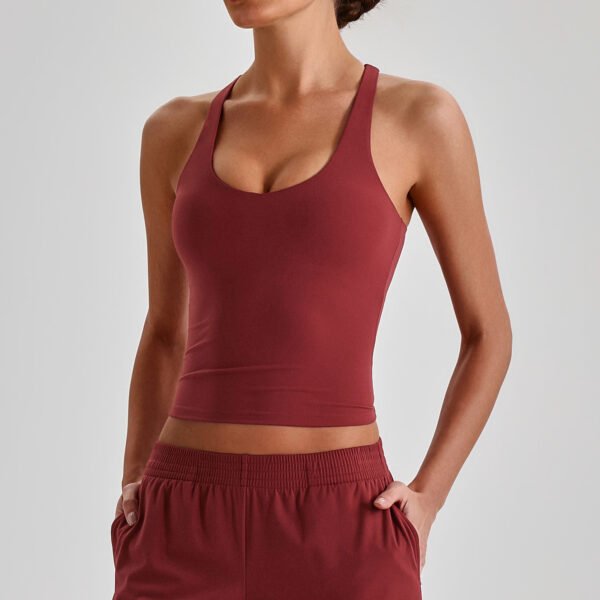 Naked-feel tight-fitting yoga tank top