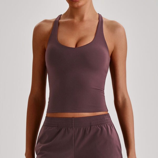 Naked-feel tight-fitting yoga tank top