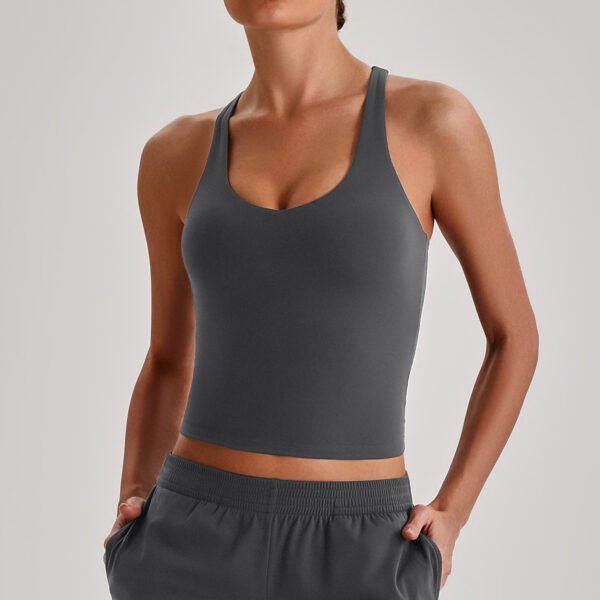 Naked-feel tight-fitting yoga tank top