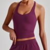 Naked-feel tight-fitting yoga tank top