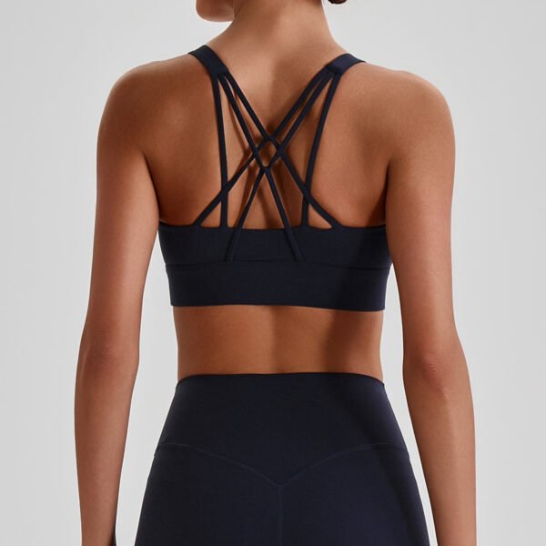 Criss-cross strap sports bra