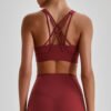 Criss-cross strap sports bra