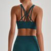 Criss-cross strap sports bra