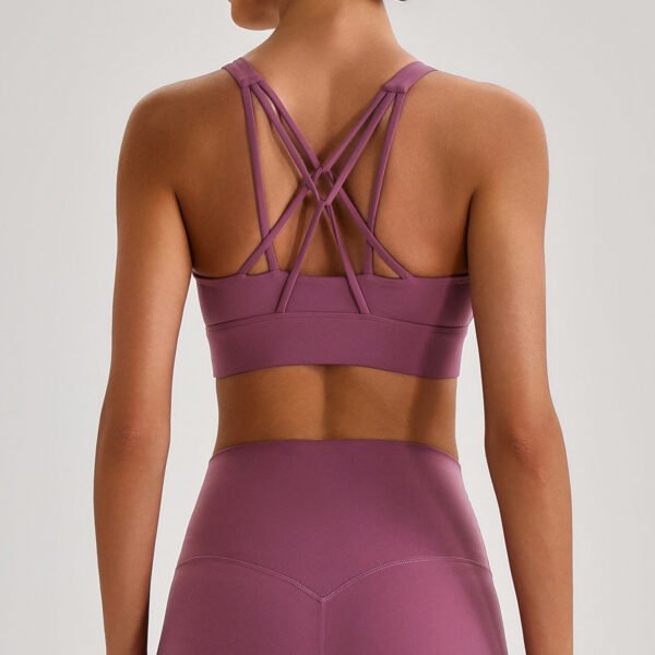 Criss-cross strap sports bra