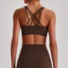 Criss-cross strap sports bra