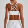 Criss-cross strap sports bra