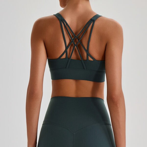 Criss-cross strap sports bra