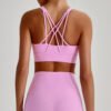Criss-cross strap sports bra